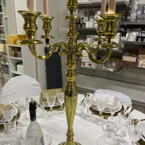 Lysestager guld, femarmet stor - 85cm