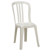 Cafe stol i hvid plast